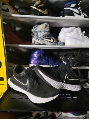 🔥 Nike React Infinity Men's Size 9 Black & White Running Sneakers